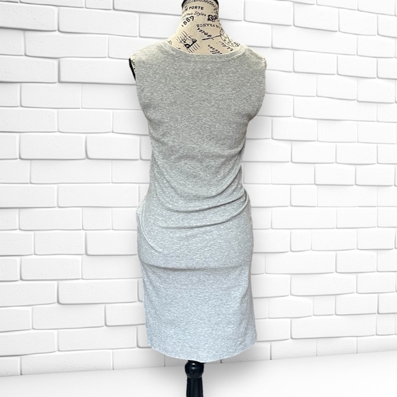 GREY Jersey Dress Midi Size Medium - Picture 2 of 6